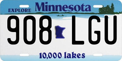 MN license plate 908LGU