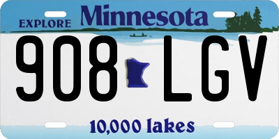 MN license plate 908LGV