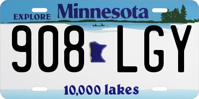 MN license plate 908LGY