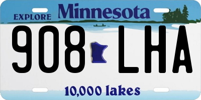 MN license plate 908LHA