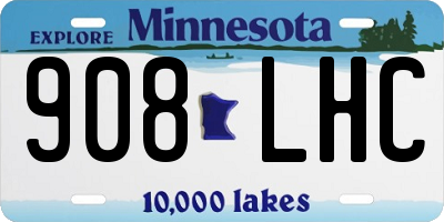 MN license plate 908LHC