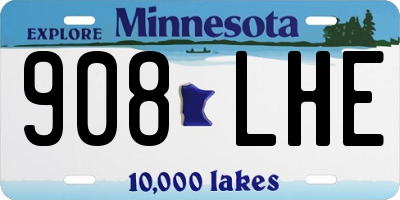 MN license plate 908LHE