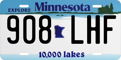 MN license plate 908LHF