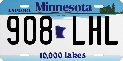 MN license plate 908LHL