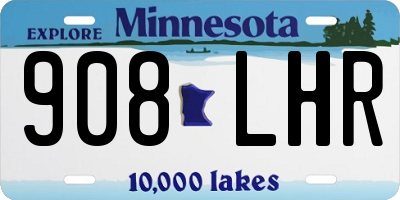 MN license plate 908LHR