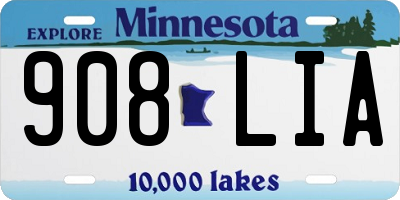 MN license plate 908LIA