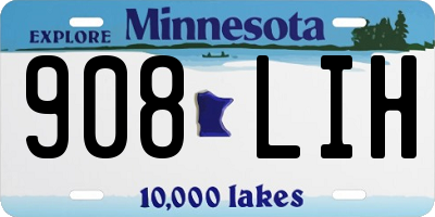 MN license plate 908LIH