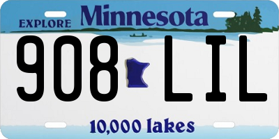 MN license plate 908LIL