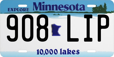 MN license plate 908LIP