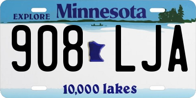 MN license plate 908LJA