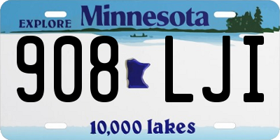 MN license plate 908LJI
