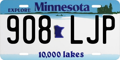 MN license plate 908LJP