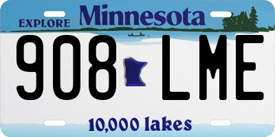 MN license plate 908LME
