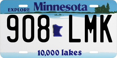 MN license plate 908LMK