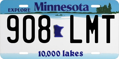 MN license plate 908LMT