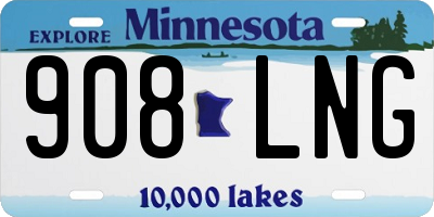 MN license plate 908LNG