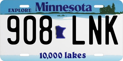 MN license plate 908LNK