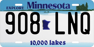 MN license plate 908LNQ
