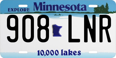 MN license plate 908LNR