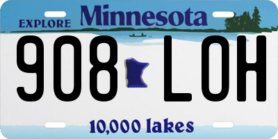 MN license plate 908LOH