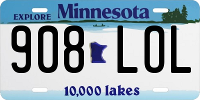 MN license plate 908LOL