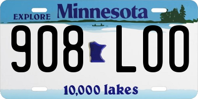 MN license plate 908LOO