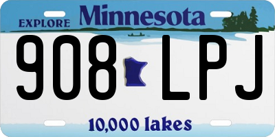 MN license plate 908LPJ