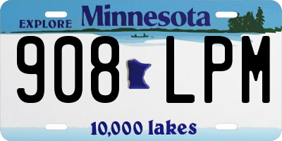 MN license plate 908LPM