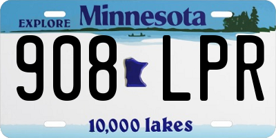 MN license plate 908LPR