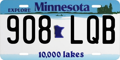 MN license plate 908LQB
