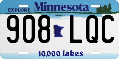 MN license plate 908LQC