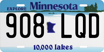 MN license plate 908LQD