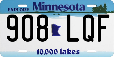 MN license plate 908LQF