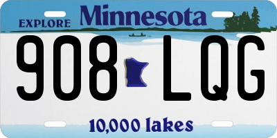 MN license plate 908LQG