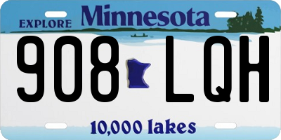 MN license plate 908LQH