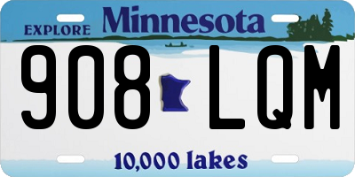 MN license plate 908LQM