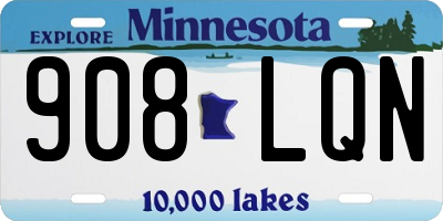 MN license plate 908LQN