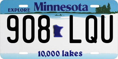 MN license plate 908LQU