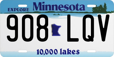 MN license plate 908LQV