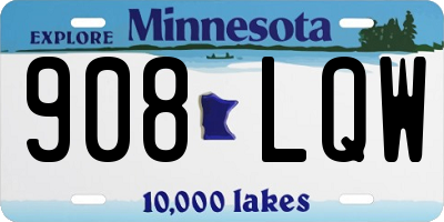 MN license plate 908LQW