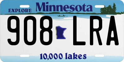 MN license plate 908LRA