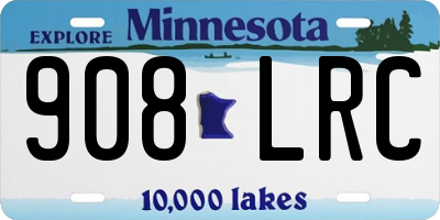MN license plate 908LRC