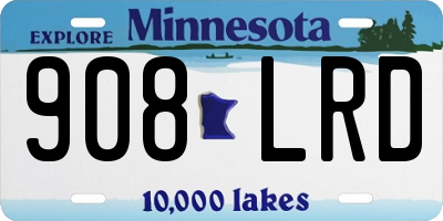 MN license plate 908LRD