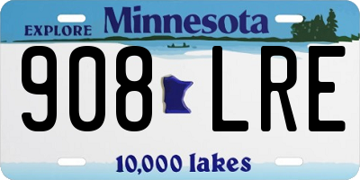 MN license plate 908LRE