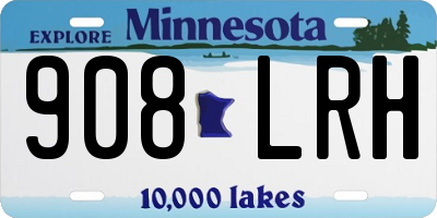 MN license plate 908LRH