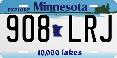 MN license plate 908LRJ
