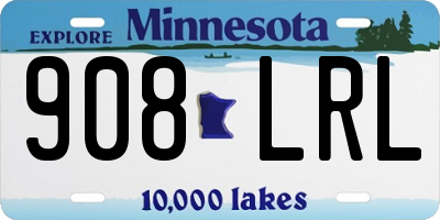 MN license plate 908LRL