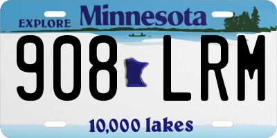 MN license plate 908LRM