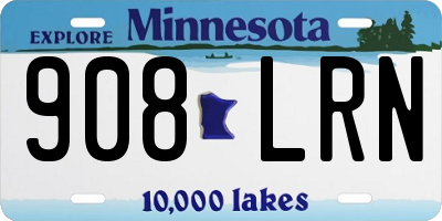 MN license plate 908LRN