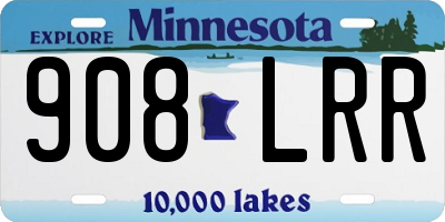 MN license plate 908LRR